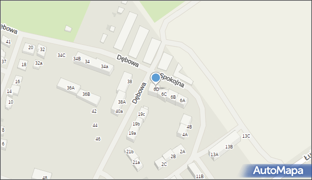 Sianów, Spokojna, 6D, mapa Sianów