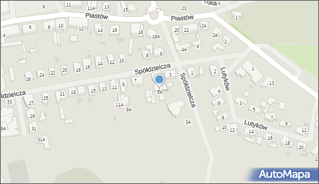 Sianów, Spółdzielcza, 5A, mapa Sianów