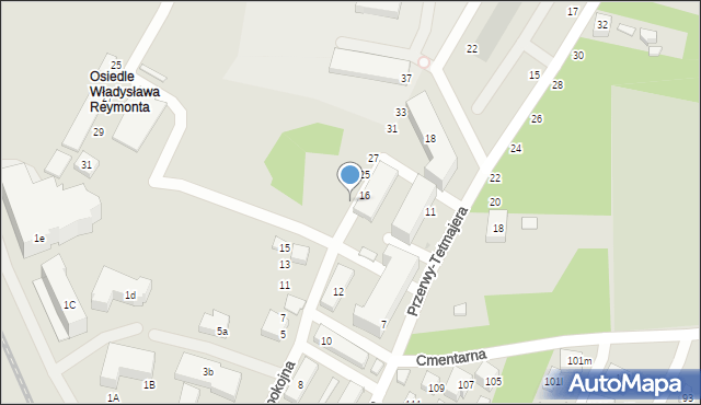 Siedlce, Spokojna, 21, mapa Siedlce