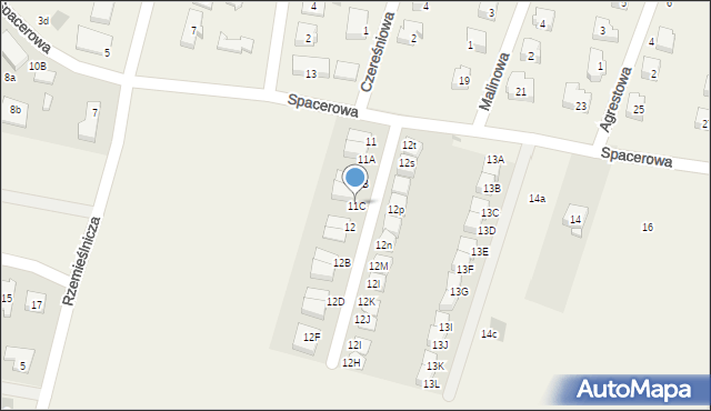 Siemianice, Spacerowa, 11C, mapa Siemianice