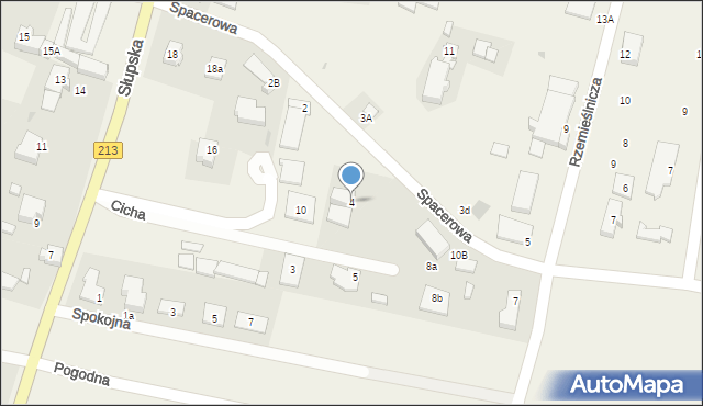 Siemianice, Spacerowa, 4, mapa Siemianice