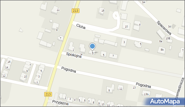 Siemianice, Spokojna, 3, mapa Siemianice