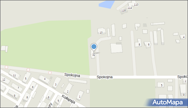 Siemianowice Śląskie, Spokojna, 34, mapa Siemianowice Śląskie