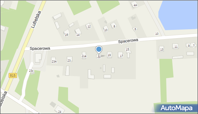 Siemień, Spacerowa, 21, mapa Siemień