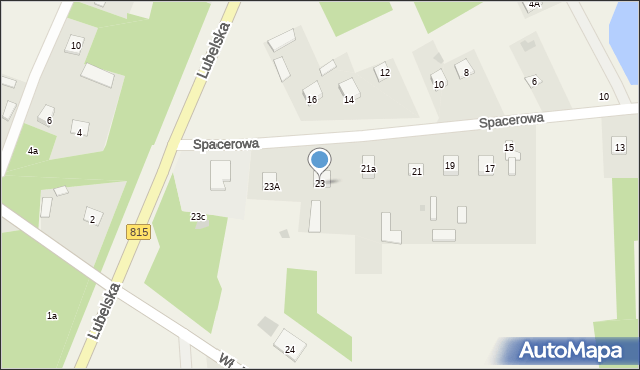 Siemień, Spacerowa, 23, mapa Siemień
