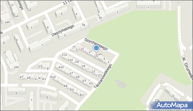 Sieradz, Spychalskiego Józefa, płk., 11, mapa Sieradz