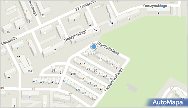 Sieradz, Spychalskiego Józefa, płk., 23, mapa Sieradz