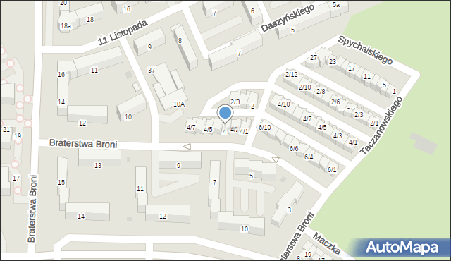 Sieradz, Spychalskiego Józefa, płk., 4/3, mapa Sieradz