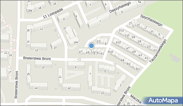 Sieradz, Spychalskiego Józefa, płk., 4/4, mapa Sieradz