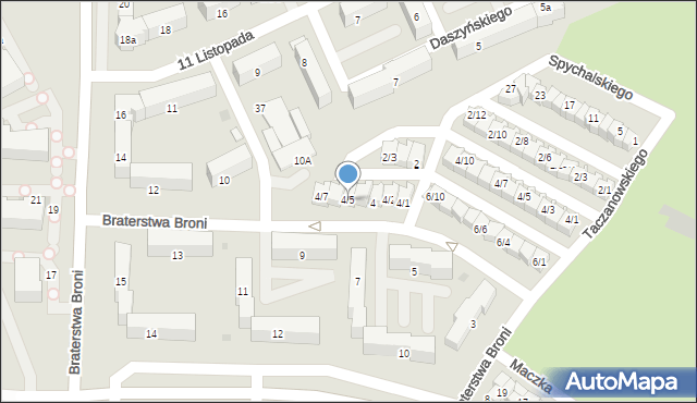 Sieradz, Spychalskiego Józefa, płk., 4/5, mapa Sieradz