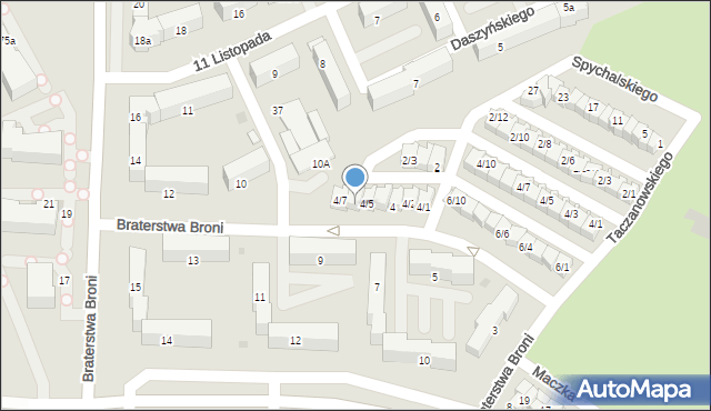 Sieradz, Spychalskiego Józefa, płk., 4/6, mapa Sieradz