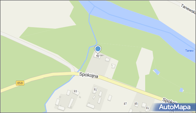 Sieraków, Spokojna, 52, mapa Sieraków