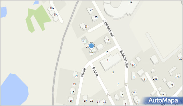 Sierakowice, Spacerowa, 17, mapa Sierakowice