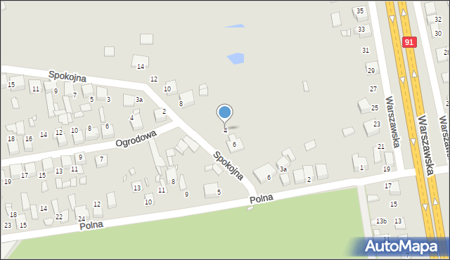 Siewierz, Spokojna, 4, mapa Siewierz