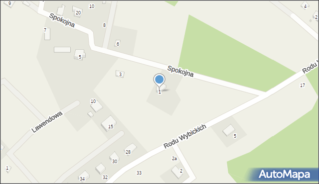 Sikorzyno, Spokojna, 1, mapa Sikorzyno