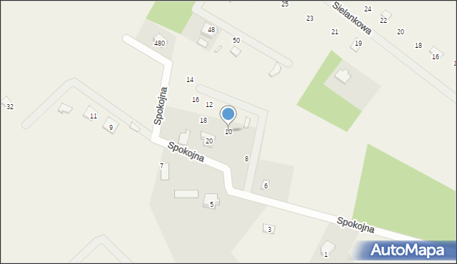 Sikorzyno, Spokojna, 10, mapa Sikorzyno