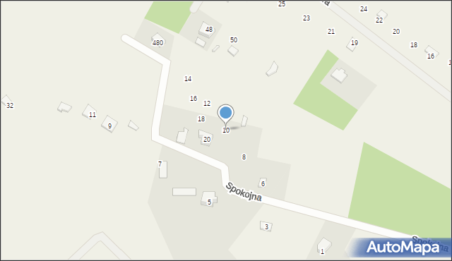 Sikorzyno, Spokojna, 10, mapa Sikorzyno