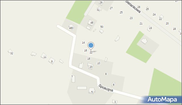 Sikorzyno, Spokojna, 12, mapa Sikorzyno