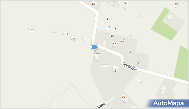 Sikorzyno, Spokojna, 7, mapa Sikorzyno