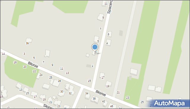 Skaryszew, Spacerowa, 3a, mapa Skaryszew