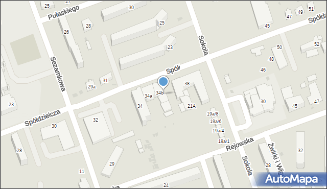 Skarżysko-Kamienna, Spółdzielcza, 36, mapa Skarżysko-Kamienna