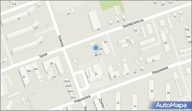 Skarżysko-Kamienna, Spółdzielcza, 46, mapa Skarżysko-Kamienna