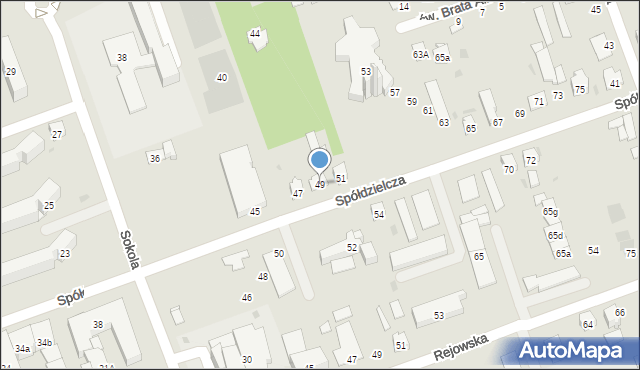 Skarżysko-Kamienna, Spółdzielcza, 49, mapa Skarżysko-Kamienna