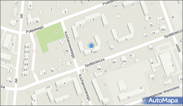 Skarżysko-Kamienna, Spółdzielcza, 7, mapa Skarżysko-Kamienna