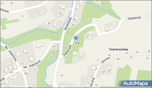 Skawinki, Spadzista, 6, mapa Skawinki