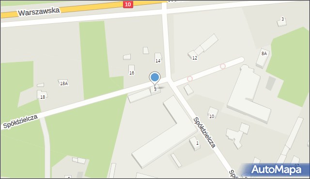 Skępe, Spółdzielcza, 3, mapa Skępe