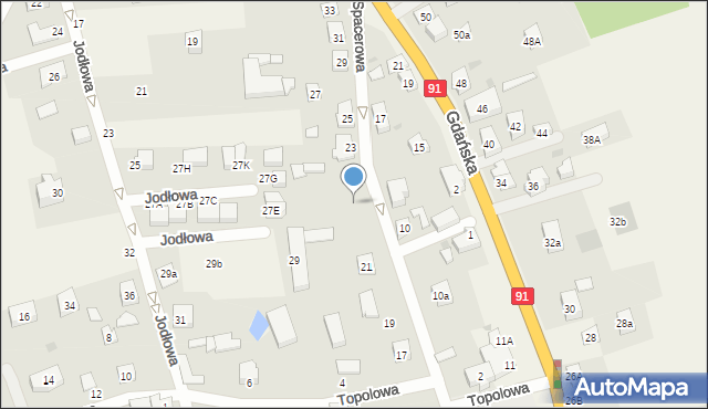 Skowarcz, Spacerowa, 23a, mapa Skowarcz