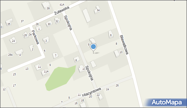 Skowarcz, Spokojna, 11, mapa Skowarcz