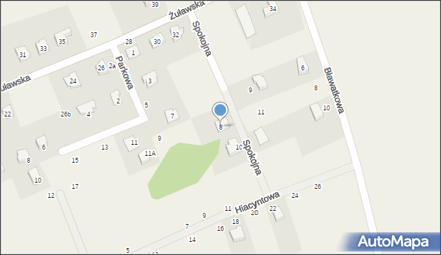 Skowarcz, Spokojna, 8, mapa Skowarcz
