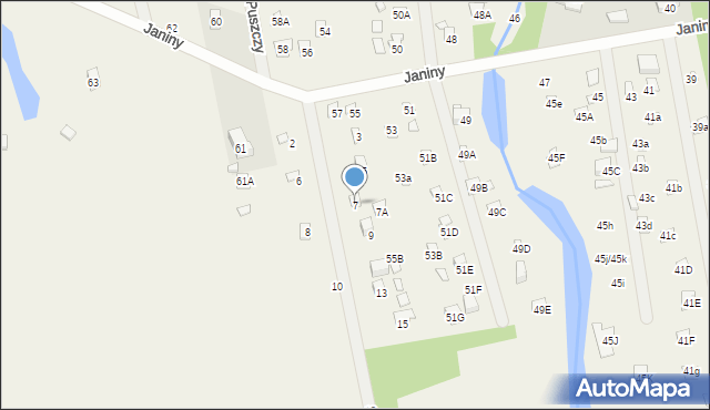 Skrzeszew, Spacerowa, 7, mapa Skrzeszew