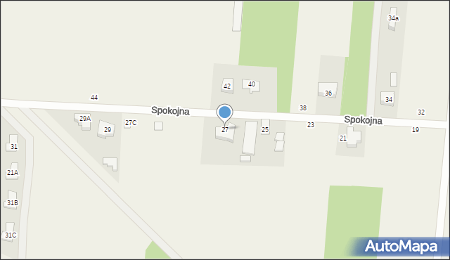 Skrzeszew, Spokojna, 27, mapa Skrzeszew