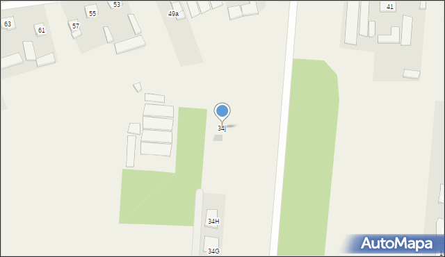 Skrzeszew, Spokojna, 34j, mapa Skrzeszew