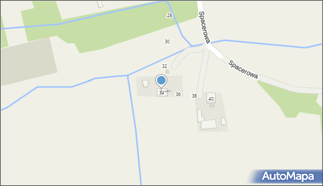 Skrzeszowice, Spacerowa, 34, mapa Skrzeszowice