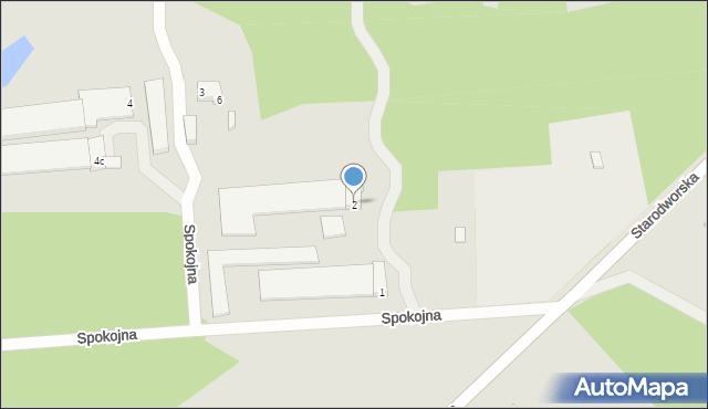 Skwierzyna, Spokojna, 2, mapa Skwierzyna