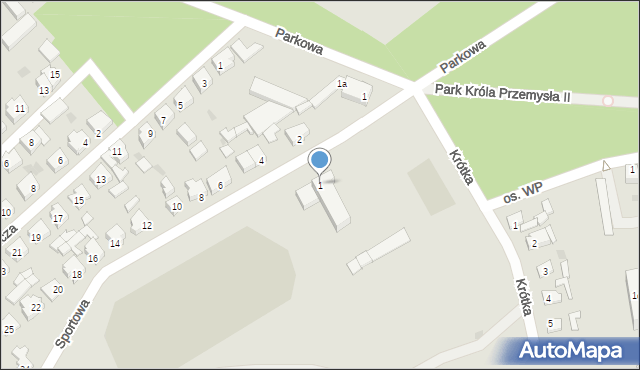 Skwierzyna, Sportowa, 1, mapa Skwierzyna