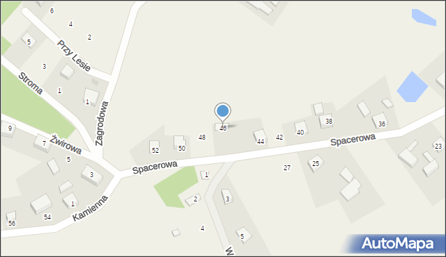 Sławki, Spacerowa, 46, mapa Sławki