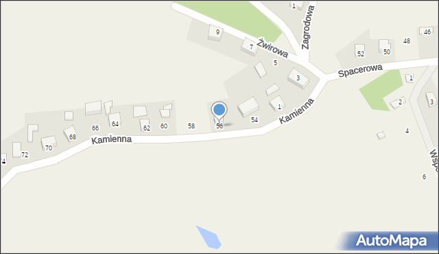 Sławki, Spacerowa, 56, mapa Sławki