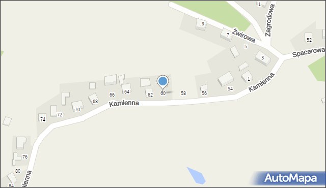 Sławki, Spacerowa, 60, mapa Sławki