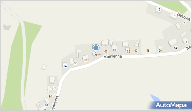 Sławki, Spacerowa, 68, mapa Sławki