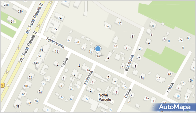 Słupno, Spacerowa, 4a, mapa Słupno