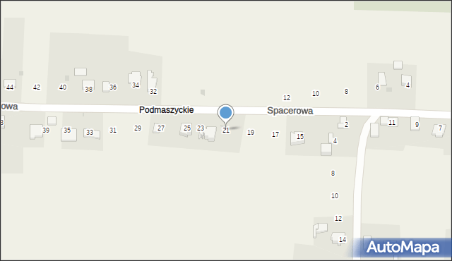 Smardzowice, Spacerowa, 21, mapa Smardzowice