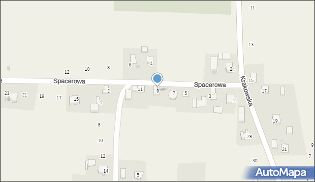 Smardzowice, Spacerowa, 9, mapa Smardzowice
