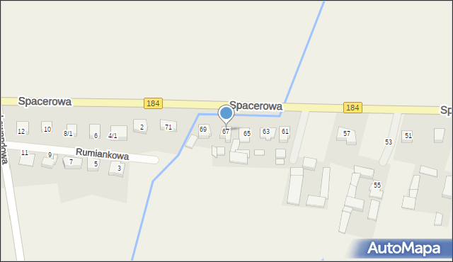 Śmiłowo, Spacerowa, 67, mapa Śmiłowo