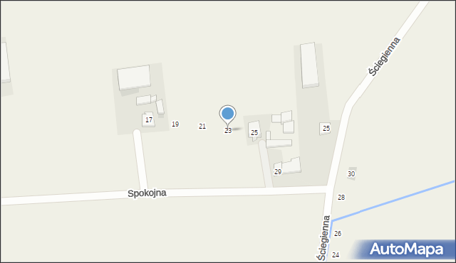 Smoszew, Spokojna, 23, mapa Smoszew