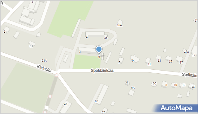 Sobków, Spółdzielcza, 5, mapa Sobków