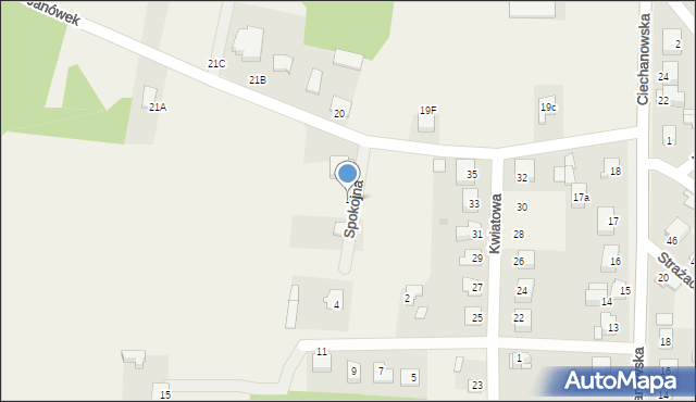 Soboklęszcz, Spokojna, 4, mapa Soboklęszcz